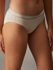Tonal Logo Cotton Bikini, Sandshell, hi-res