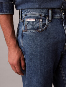 90's Straight Jeans, CK MED BLUE STONE, hi-res