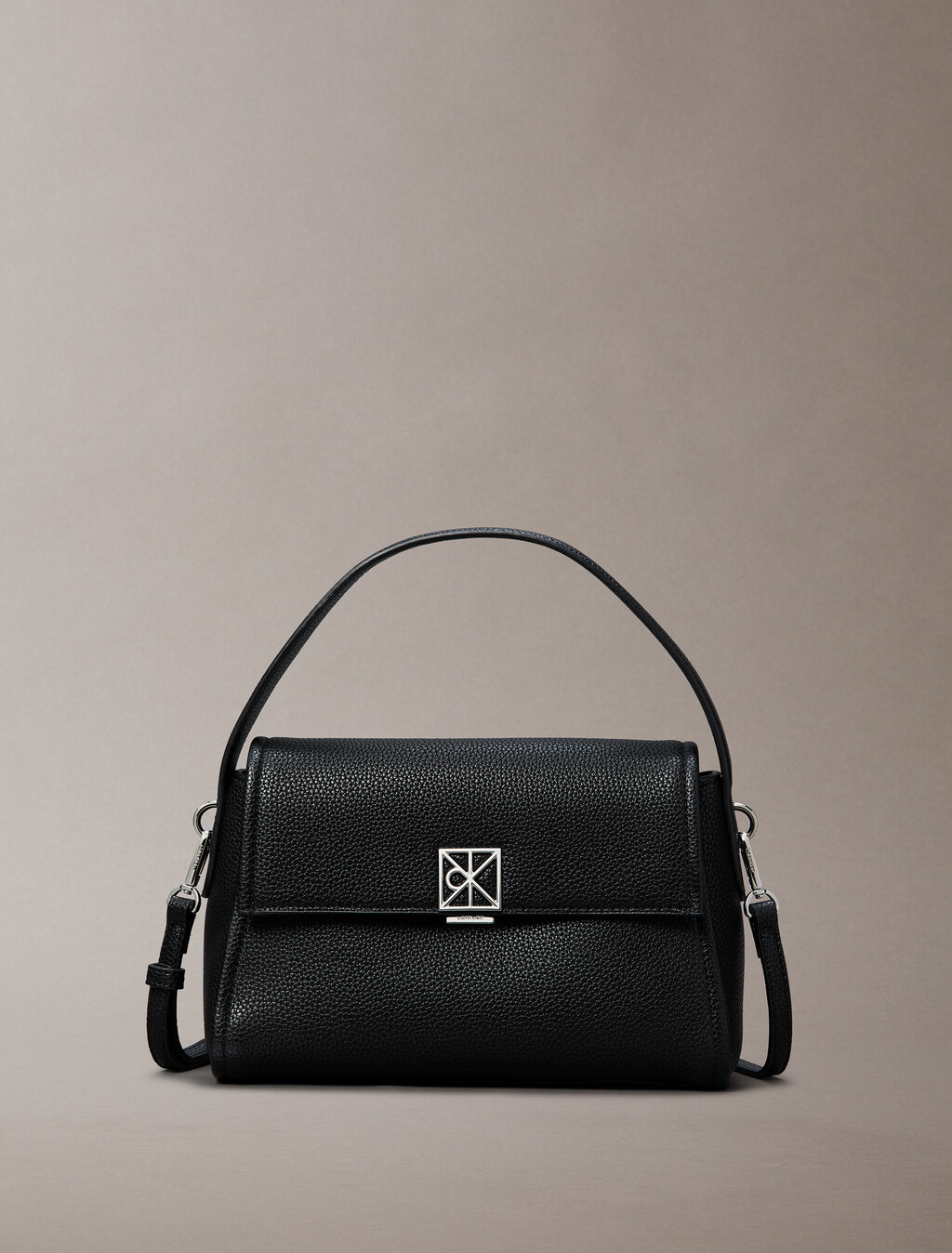 Pebble Grain Shoulder Bag, Black, hi-res