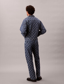 Allover Logo 90's Straight Jeans, INDIGO EMBLEM, hi-res