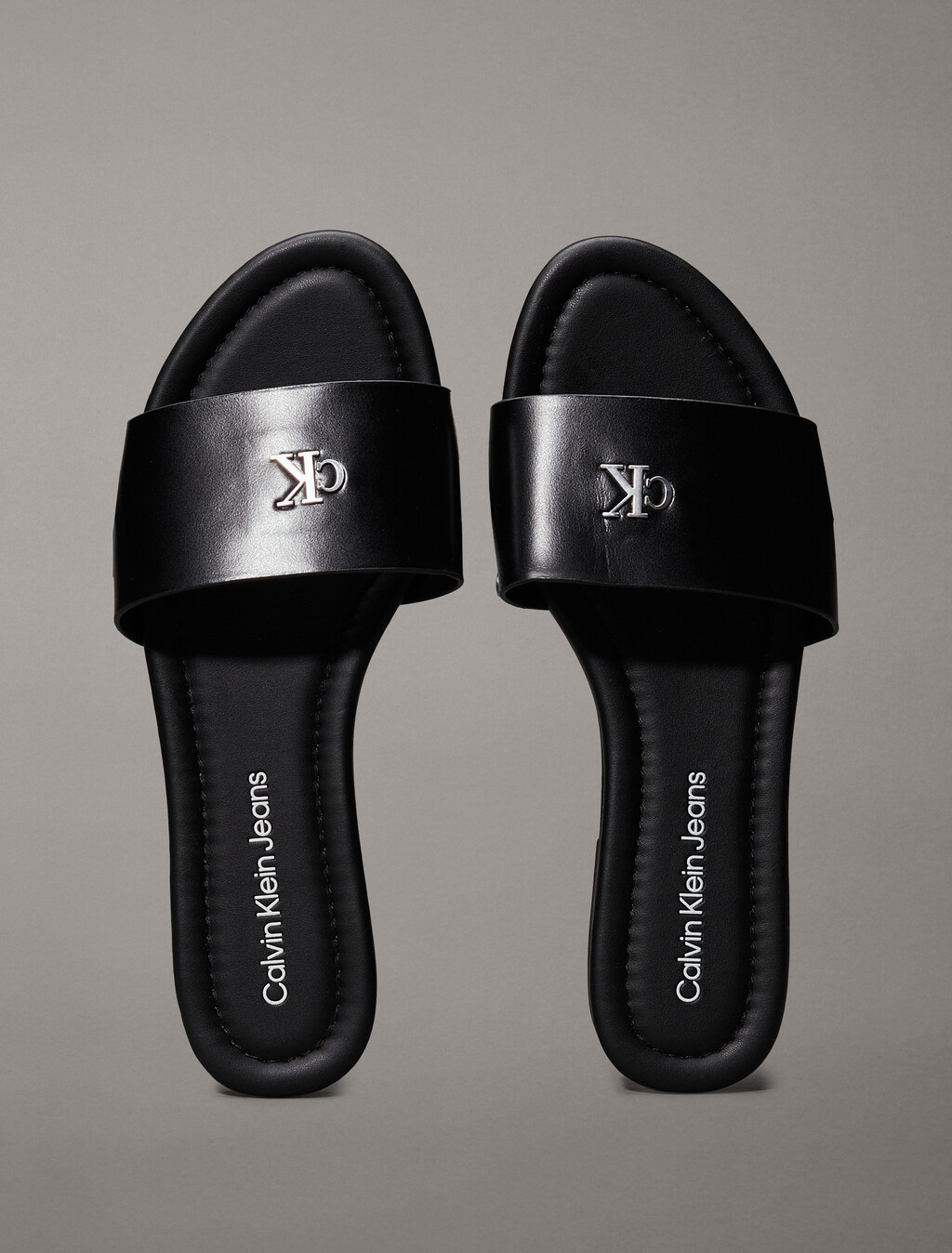 FLAT SANDAL SLIDE MG, Triple Black, hi-res