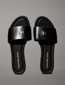 FLAT SANDAL SLIDE MG, Triple Black, hi-res