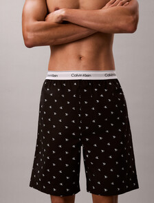 Cotton Poplin Sleep Short, DIAMOND LOGO BLACK, hi-res