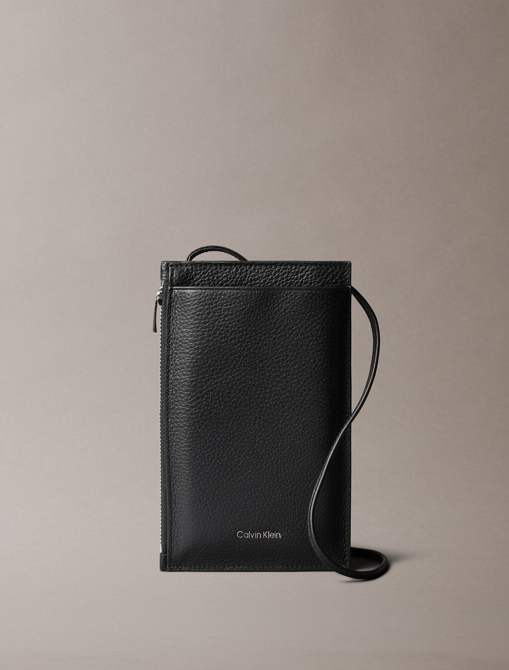 Foil Embossed Logo Phone Crossbody Bag, Black, hi-res