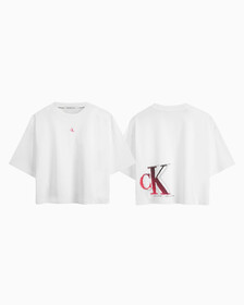STACKED MONOGRAM TEE, Bright White, hi-res