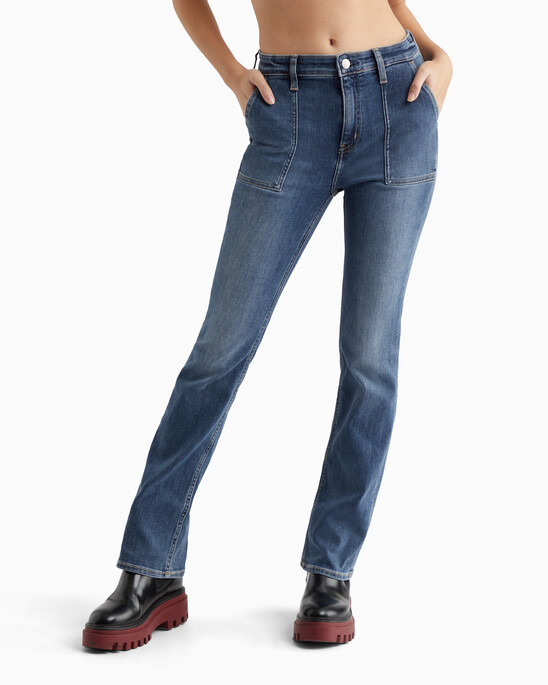 Italian Denim High Rise Body Slim Bootcut Jeans