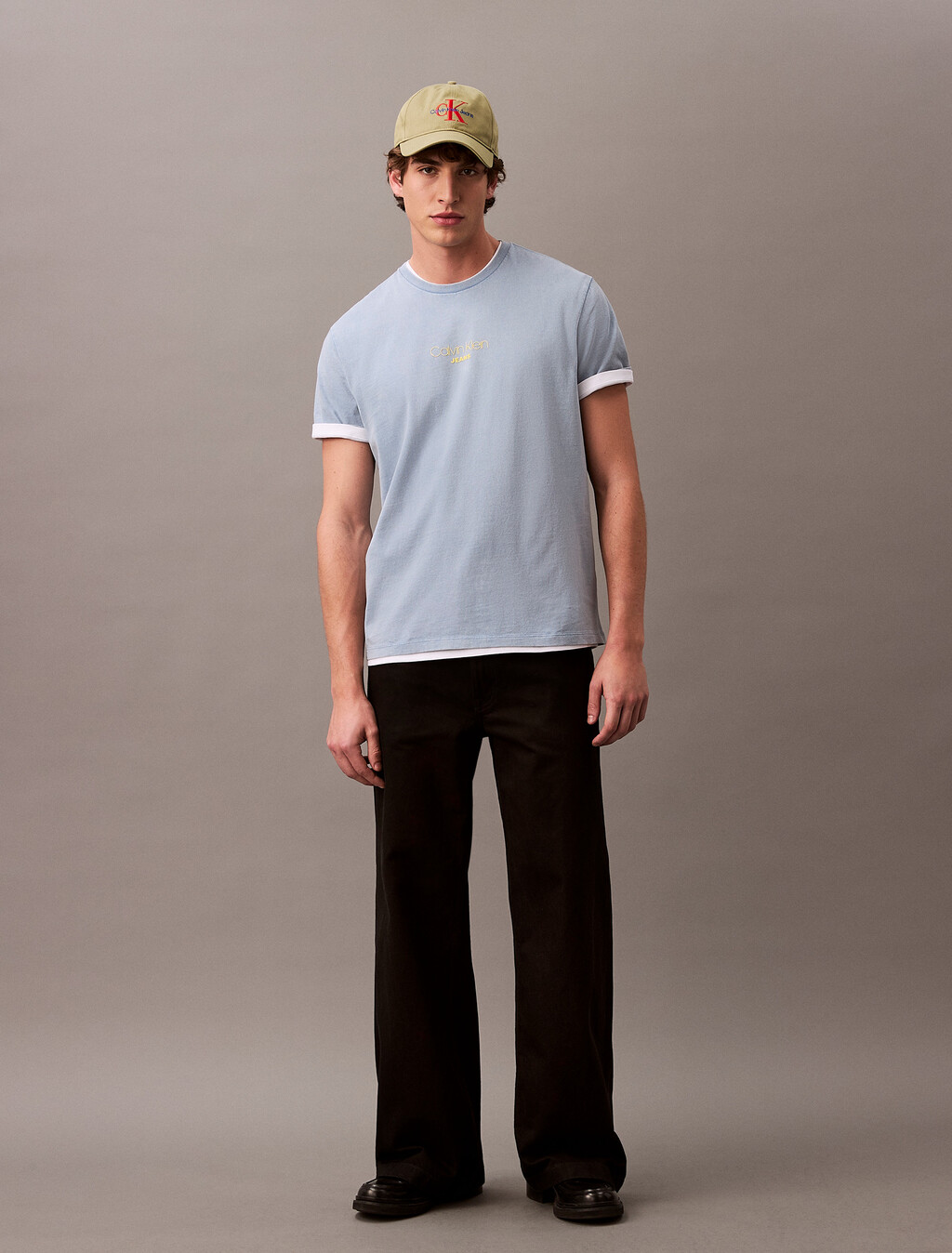 Acid Wash Logo T-shirt, Faded Denim, hi-res