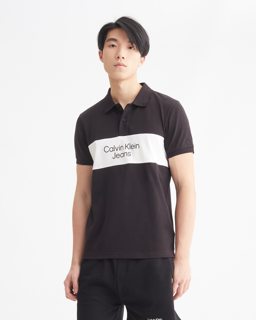 Nocturnal Reds Color Block Polo, CK BLACK, hi-res