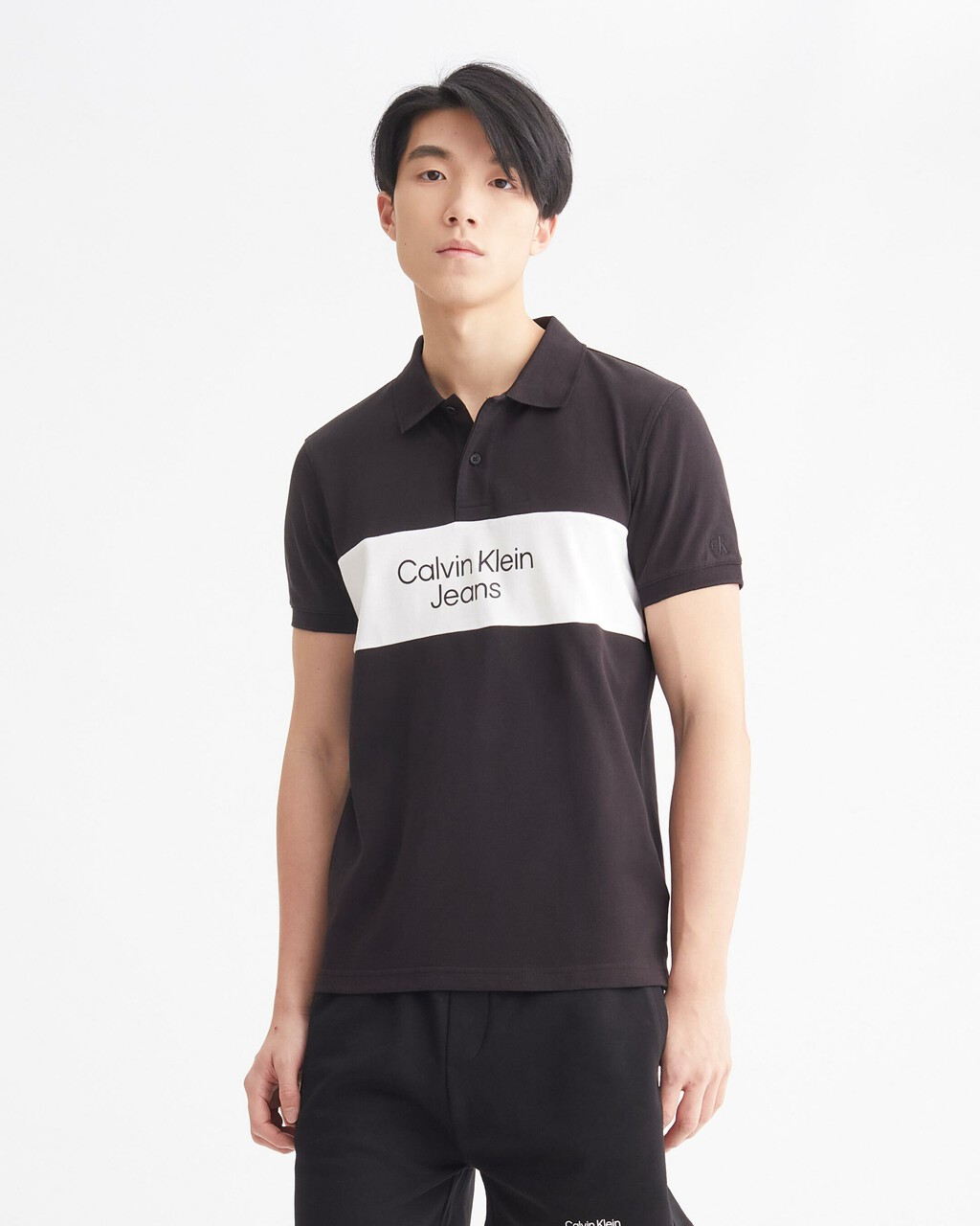 Nocturnal Reds Color Block Polo | black | Calvin Klein Singapore