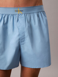 CK X Cotton Monogram Slim Boxer, Gulf Blue, hi-res