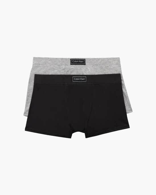 Boys 2 Pack Modern Cotton Trunks
