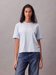 Relaxed Standard Logo Crewneck Tee, Ancient Water, hi-res
