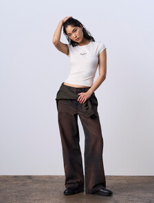 Jung Kook for Calvin Klein Monogram Baby Tee, LILY, hi-res