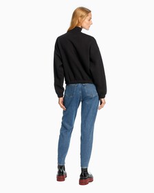 MICRO LOGO FLOCKED SWEATSHIRT, Ck Black, hi-res
