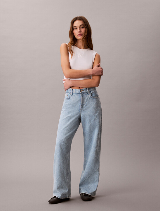 All-Over Logo Baggy Jeans