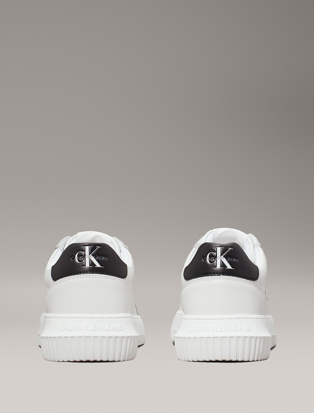 Leather Trainers, White/Black, hi-res