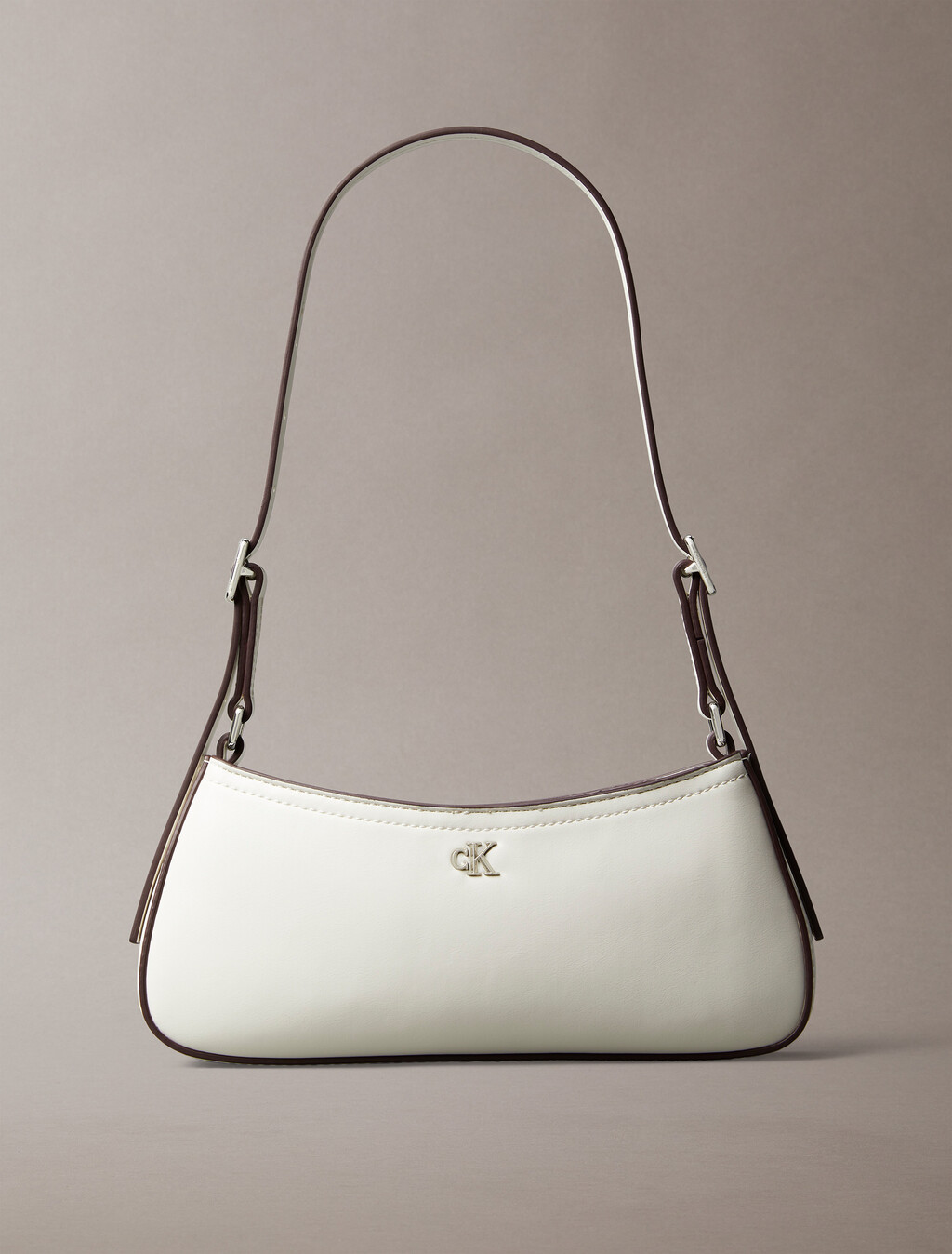 Monogram Logo Hardware Shoulder Bag, Lily White, hi-res