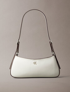 Monogram Logo Hardware Shoulder Bag, Lily White, hi-res