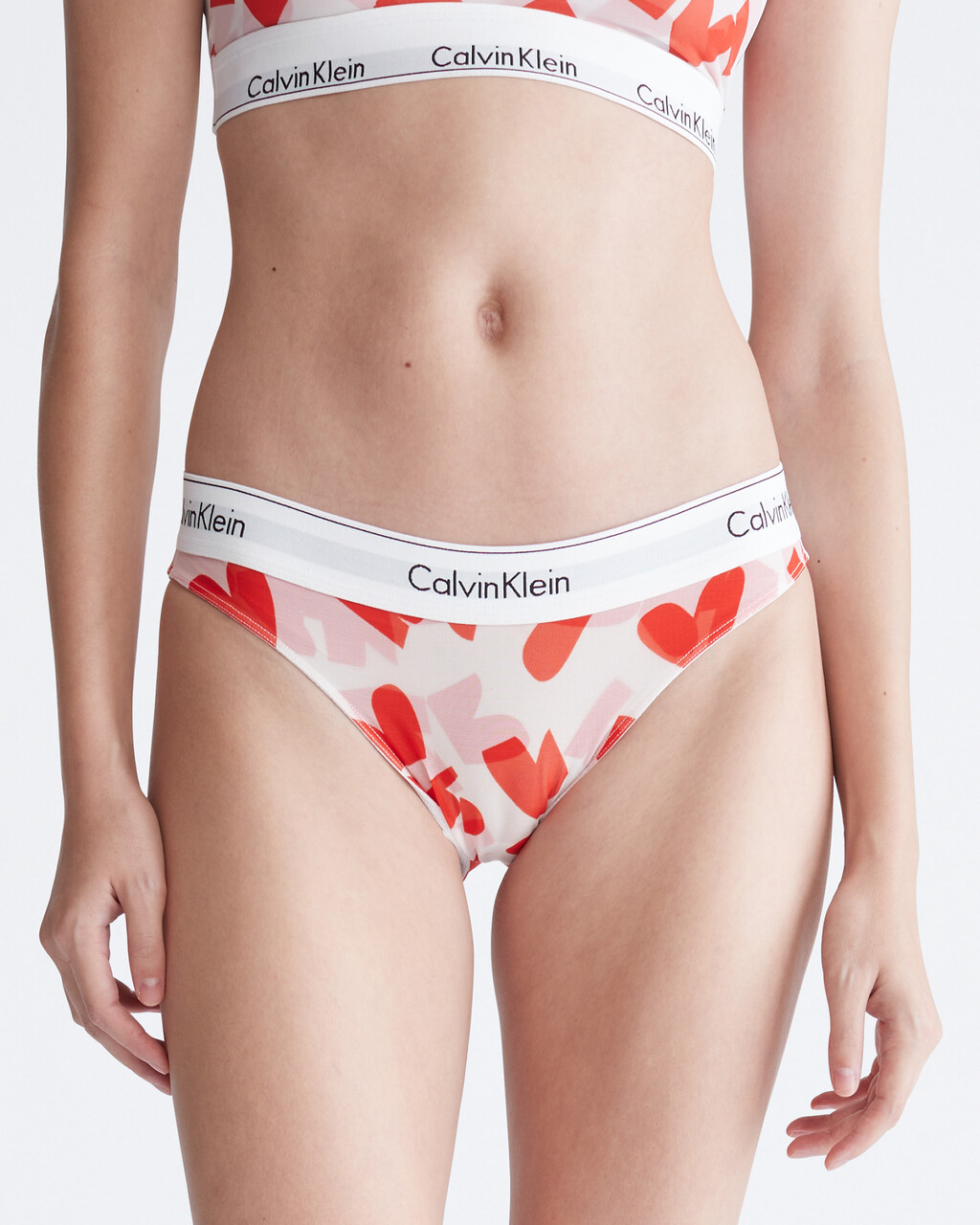MODERN V-DAY LOVE NOTES BIKINI, REMEMBERED HEARTS PRINT+ORANGE ODYSSEY, hi-res