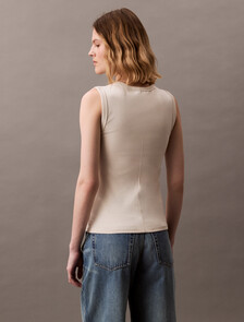 CK Applique Slim Tank Top, Turtledove, hi-res