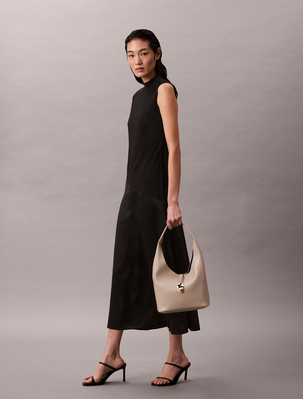 Stone Lock Slouchy Small Shoulder Bag, Chateau, hi-res