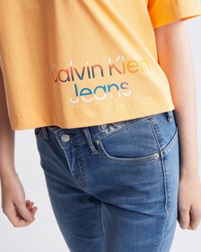 Gradient Shift Logo Oversized Tee, Crushed Orange, hi-res