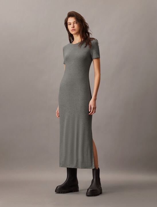 Second Skin Crewneck Midi Dress