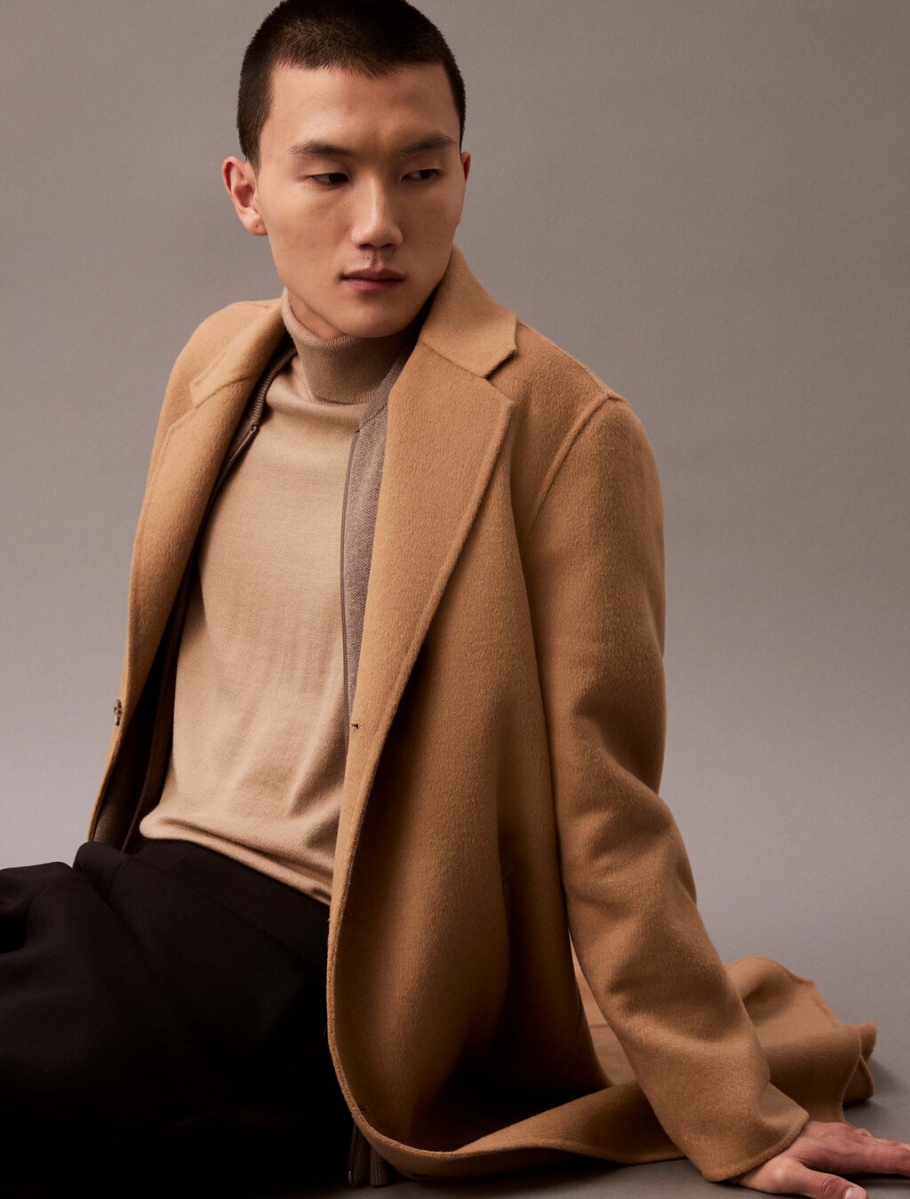 Wool Blend Overcoat, Tigers Eye, hi-res