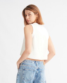 Premium Essentials Knit Tank Top, Bright White, hi-res