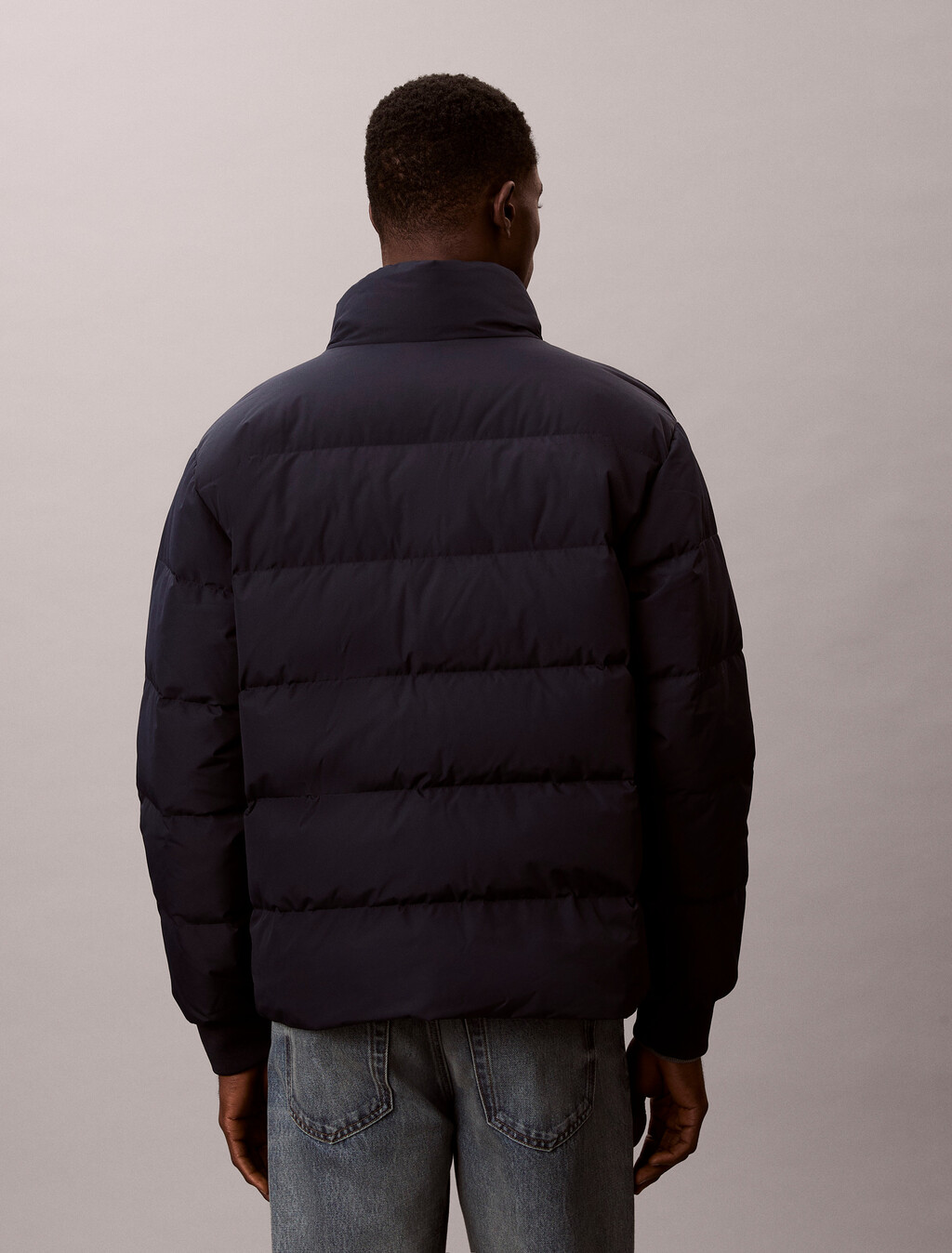 Chenille Monogram Puffer Jacket, Dark Sapphire, hi-res