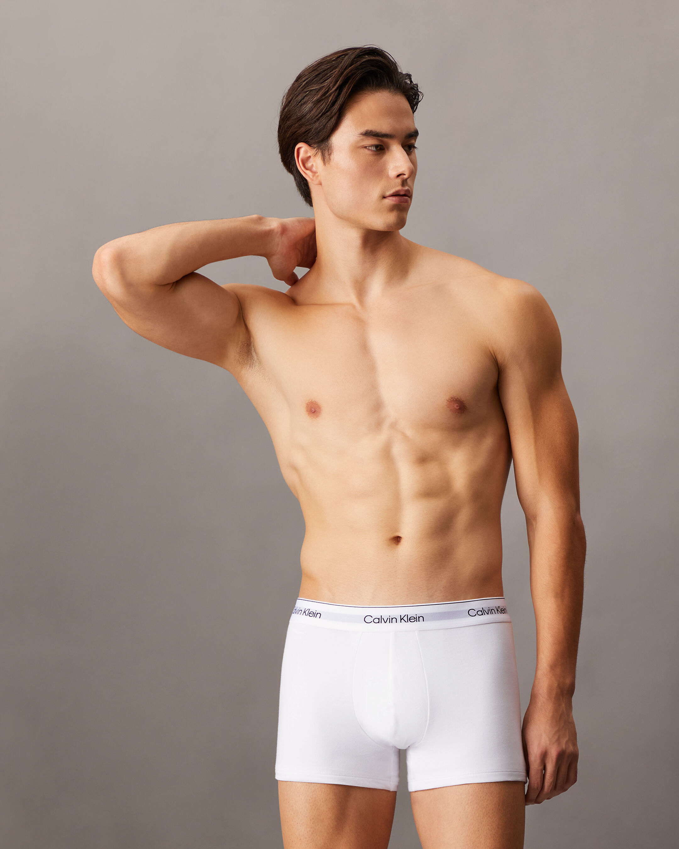 ◆ ◆ Men's Icon Cotton Stretch 2PK Trunks 2 Pack Icon Cotton Stretch Trunks | white | Calvin Klein