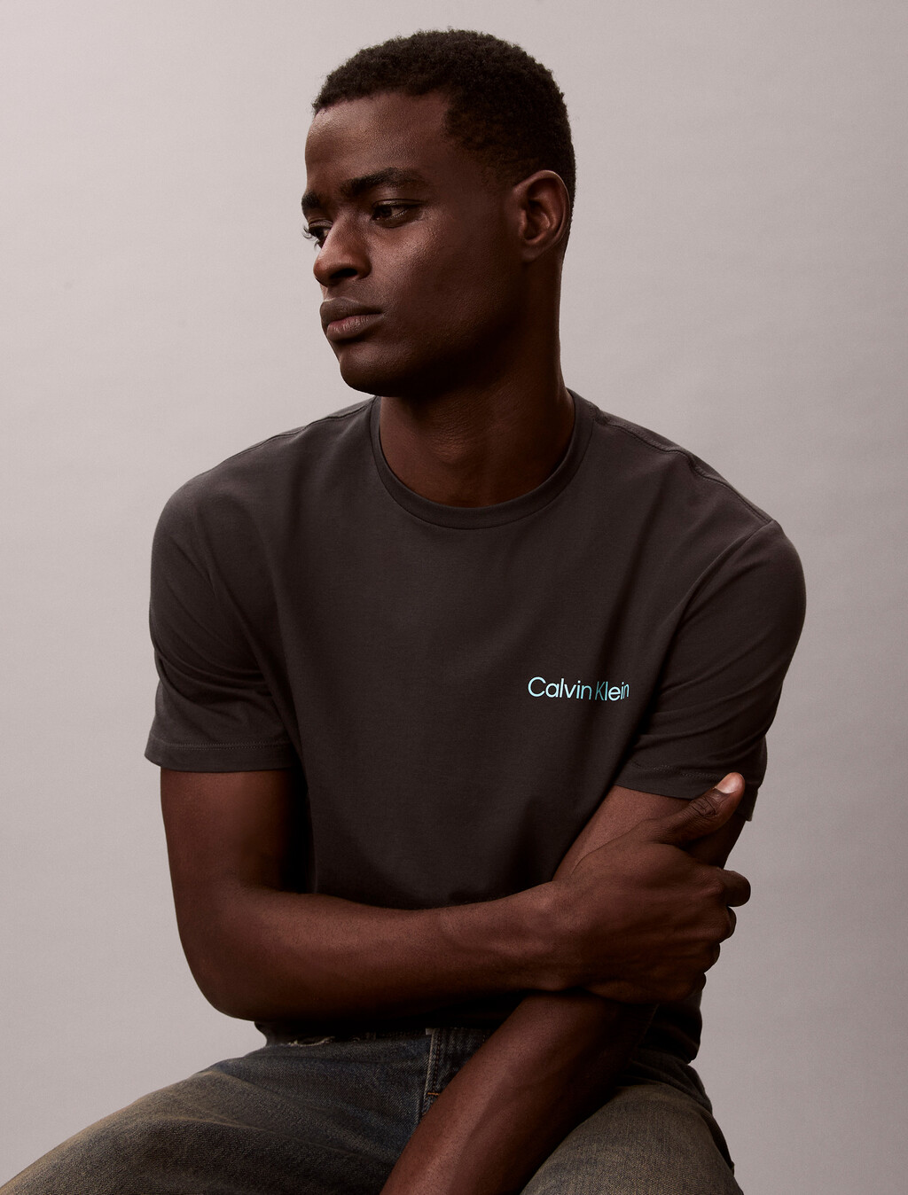 Geo Graphic Print Tee, Pirate Black, hi-res