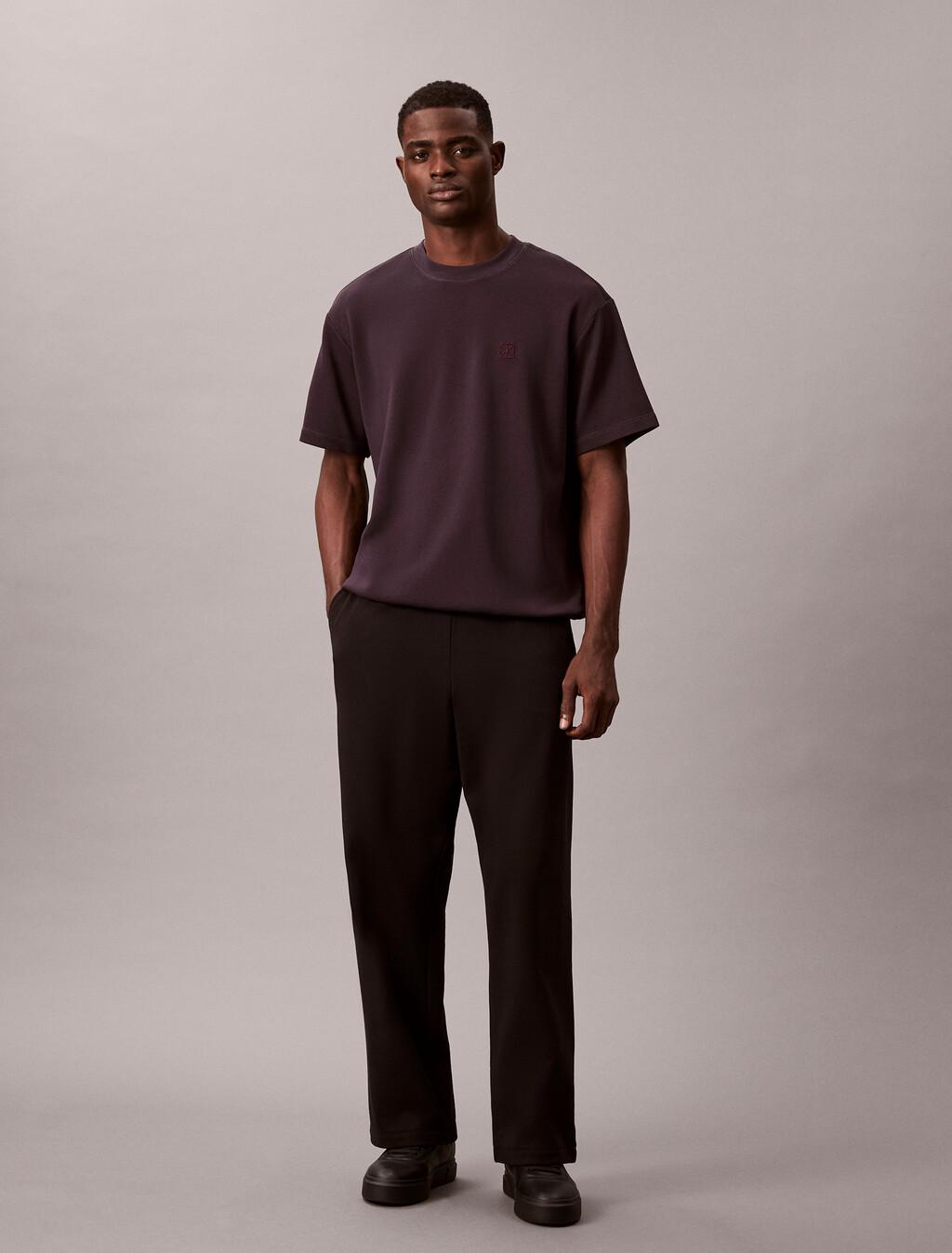 Cotton Pique Bungee Cord Tee, Evening Sunset, hi-res