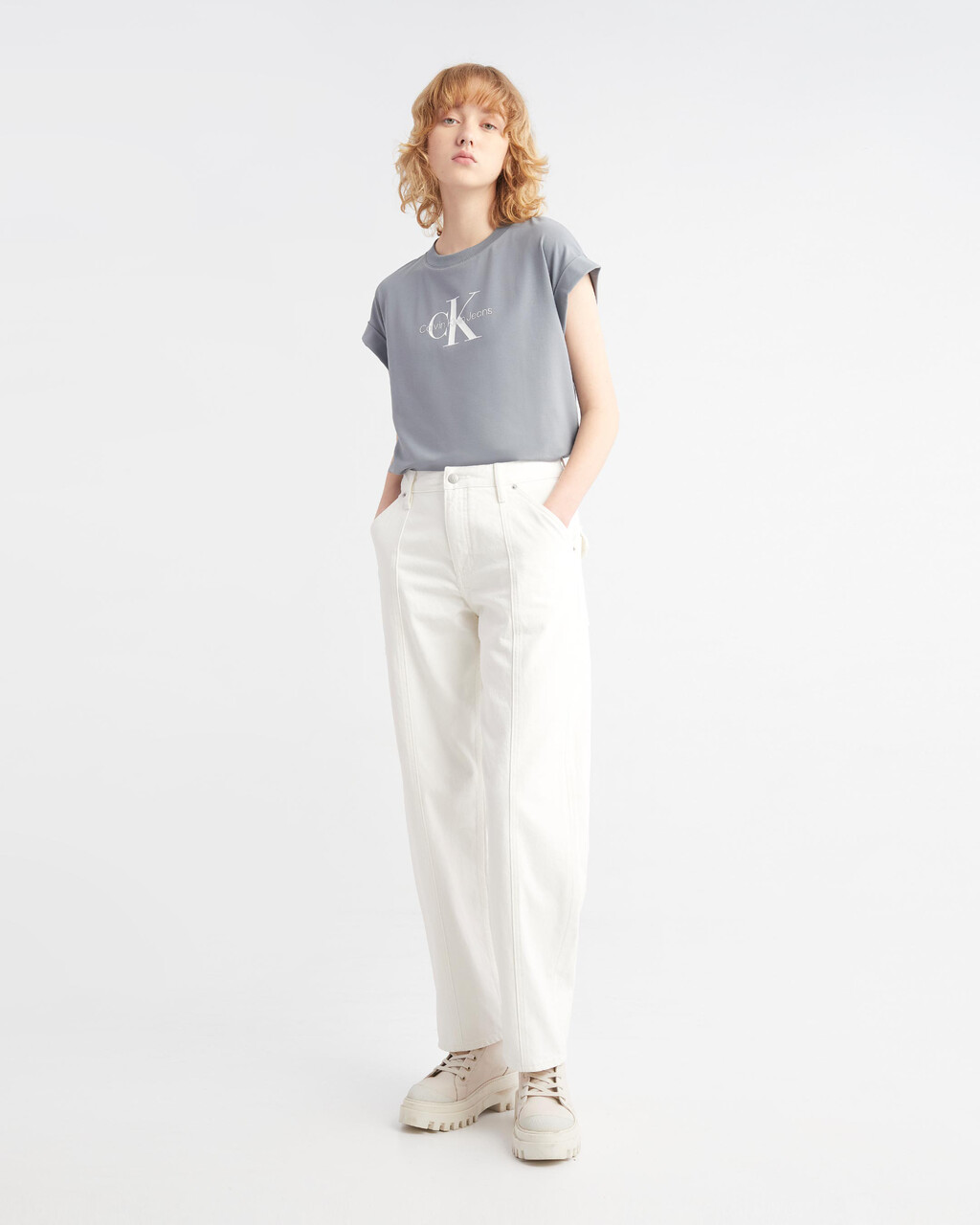 ARCHIVAL MONOLOGO TEE, Overcast Grey, hi-res