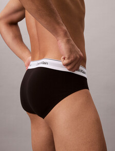 2 Pack Icon Cotton Stretch Hipster Briefs, Grey Heather / Black, hi-res