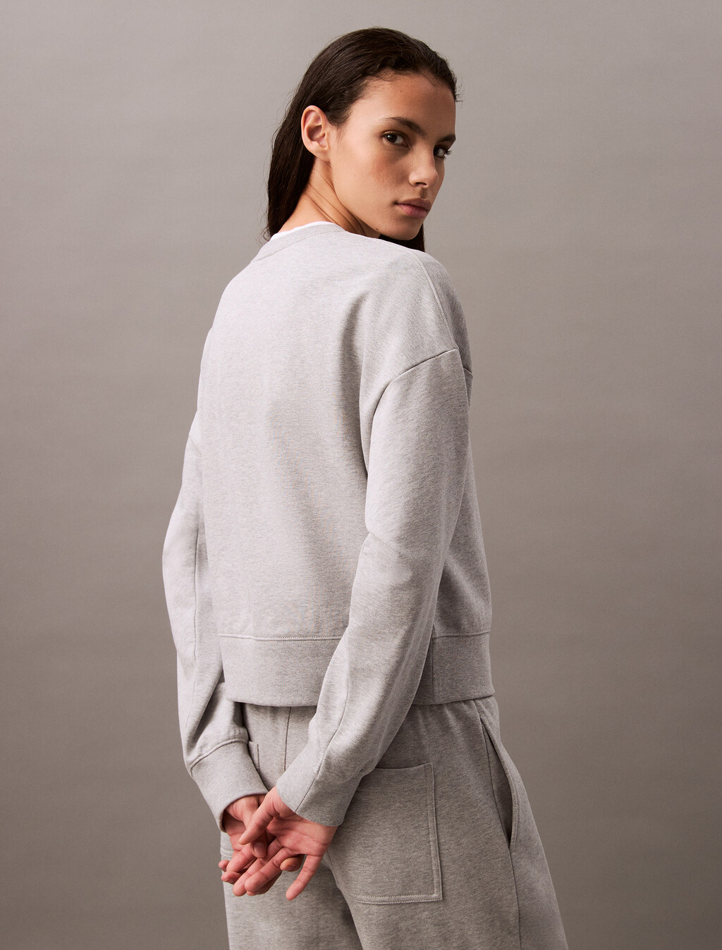 Relaxed Cotton Terry Sweatshirt, Heroic Grey Heather, hi-res
