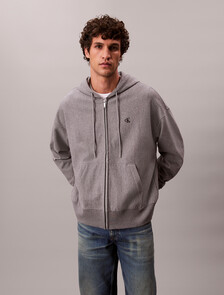 Premium Terry Relaxed Zip Hoodie, Med Grey Htr, hi-res