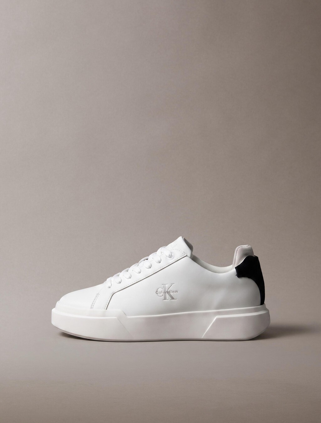 CK Monogram Chunky Cupsole Sneakers, Bright White/Black/Light Grey, hi-res