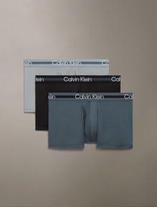 Refined Micro Stretch Low Rise Trunks 3 Pack, BLACK/Turbulence/WOLF GREY, hi-res
