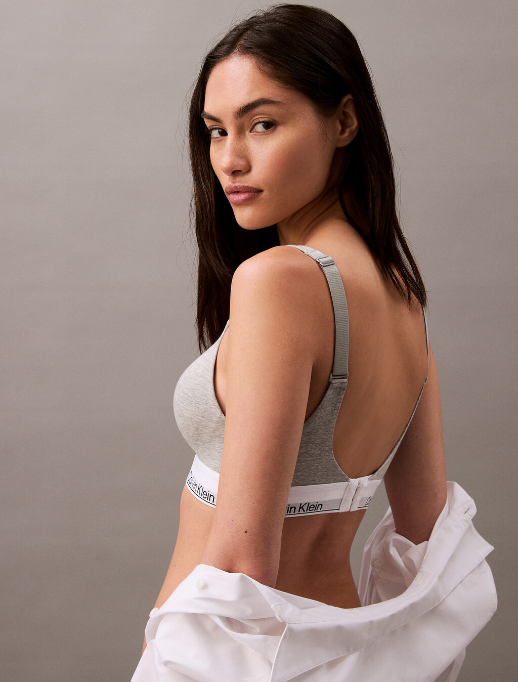 Icon Cotton Lift Bralette, Grey Heather, hi-res