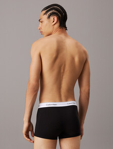 Icon Cotton Stretch Trunks 3 Pack, Black/Black/Black, hi-res