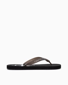 MONOGRAM FLIP FLOPS, Black, hi-res