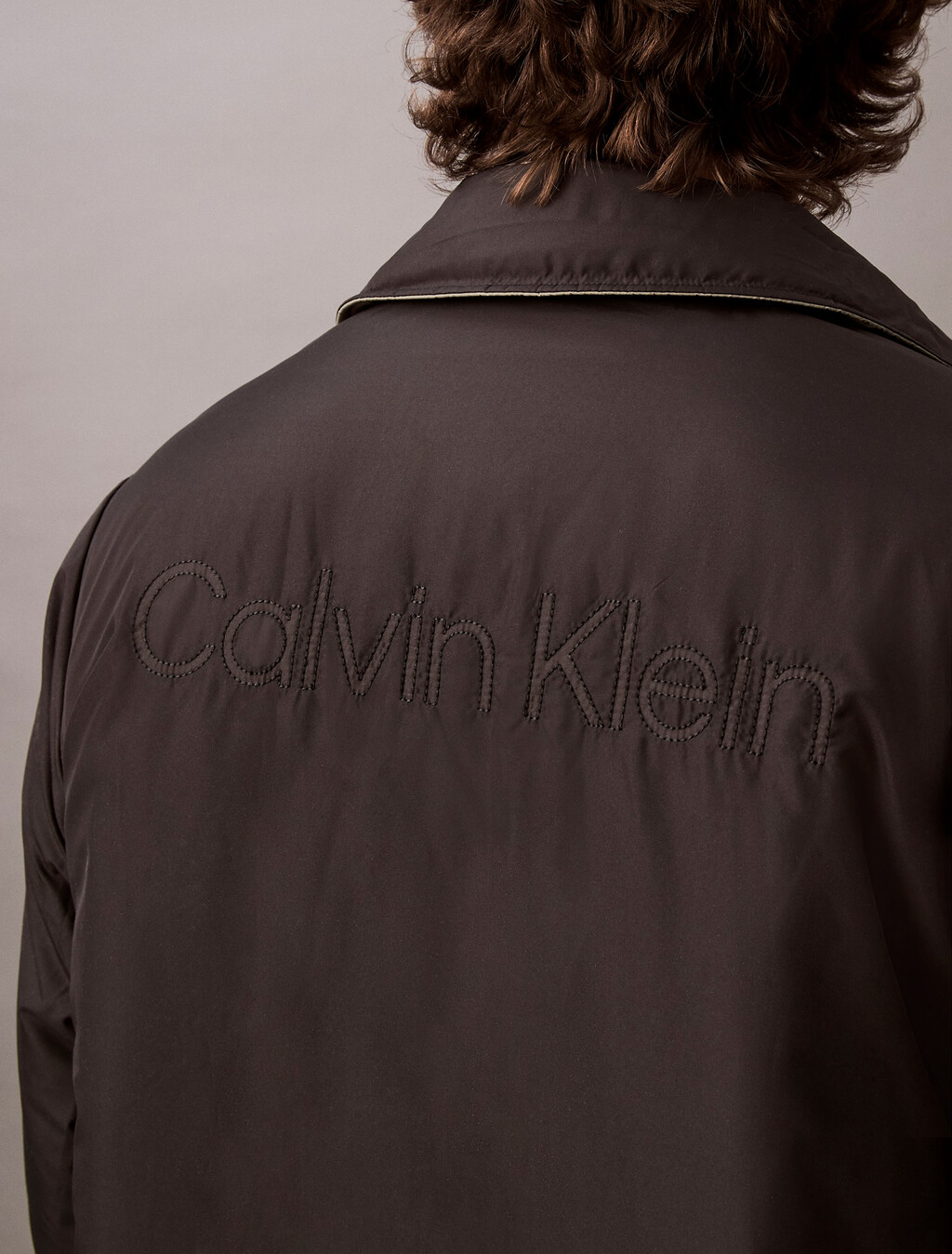 Reversible Puffer Shirt Jacket, Black / Tea, hi-res