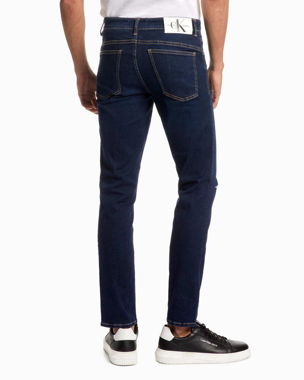 INFINITE FLEX BODY SKINNY JEANS, Dark Blue Dstr Tonal Logo, hi-res
