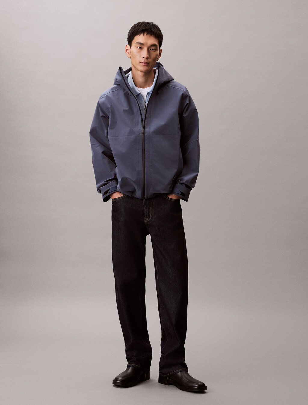 Lunar New Year Hooded Shell Jacket, Navy Fleet, hi-res