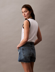 Relaxed Denim Bermuda Shorts, LIGHT PERI, hi-res