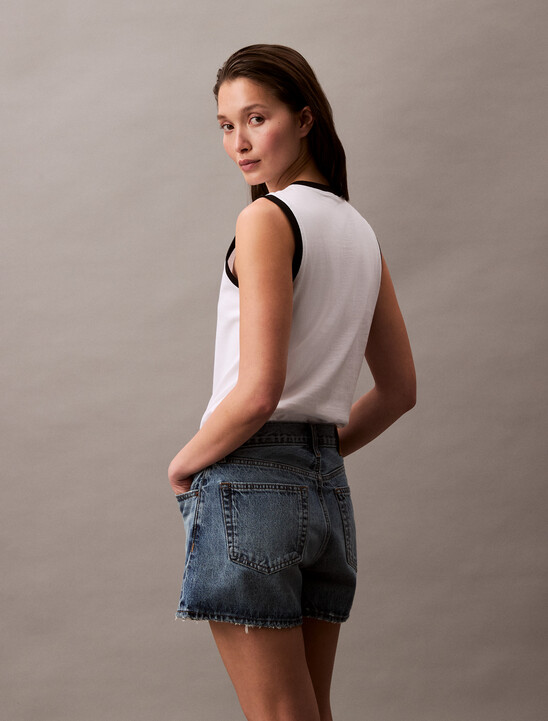 Relaxed Denim Bermuda Shorts