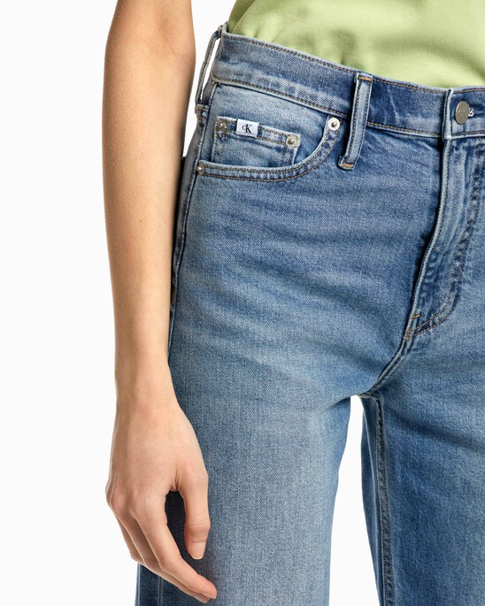 RECONSIDERED HIGH RISE WIDE LEG ANKLE JEANS