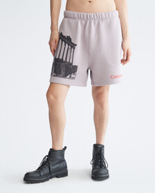 Standards Ruins Graphic Fleece Shorts, Nirvana, hi-res