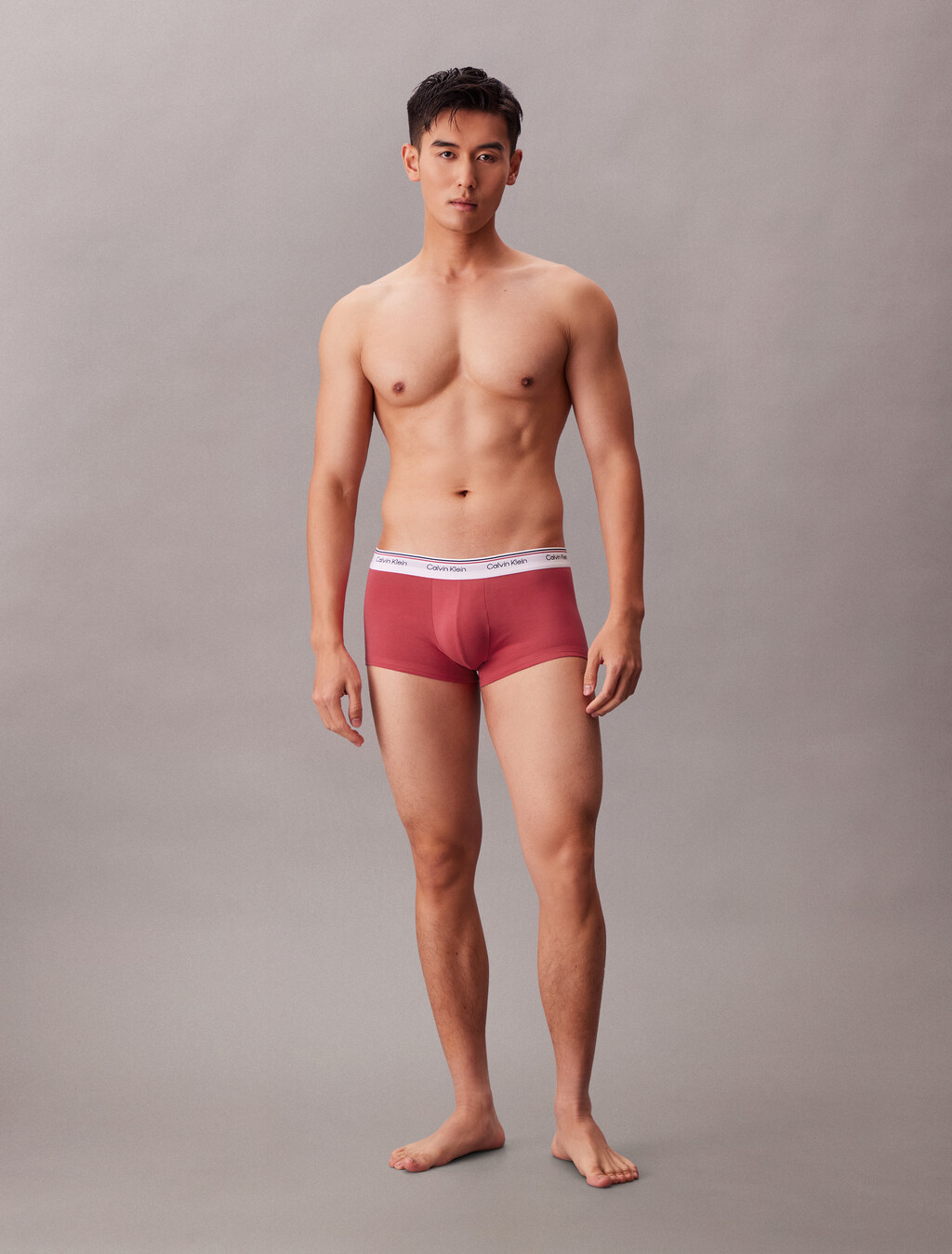 Cotton Stretch Balance Low Rise Trunks 3 Pack, shoreline/ zen rose/ grey heather, hi-res